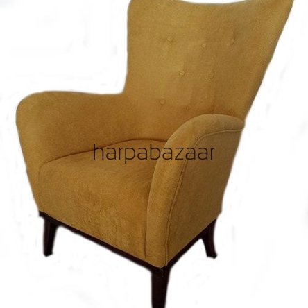 Fotel do mniejszego wnętrza - tkanina ma odcień żółty