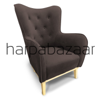 Fotel do mniejszego wnętrza - tkanina koloru czarnego