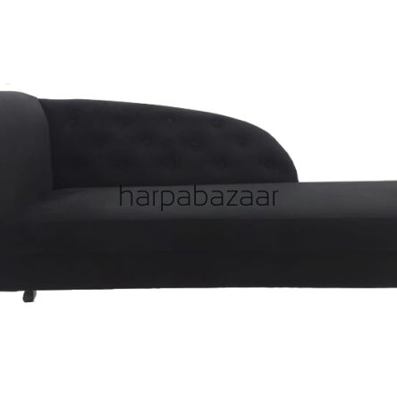 SZEZLONG CZARNY TKANINA WELUR 